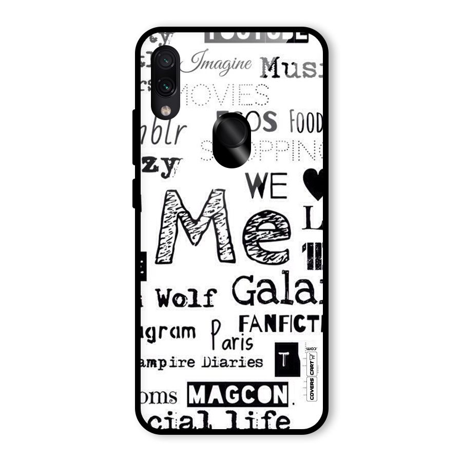 Love Things Glass Back Case for Redmi Note 7 Pro