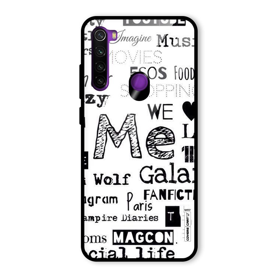 Love Things Glass Back Case for Redmi Note 8