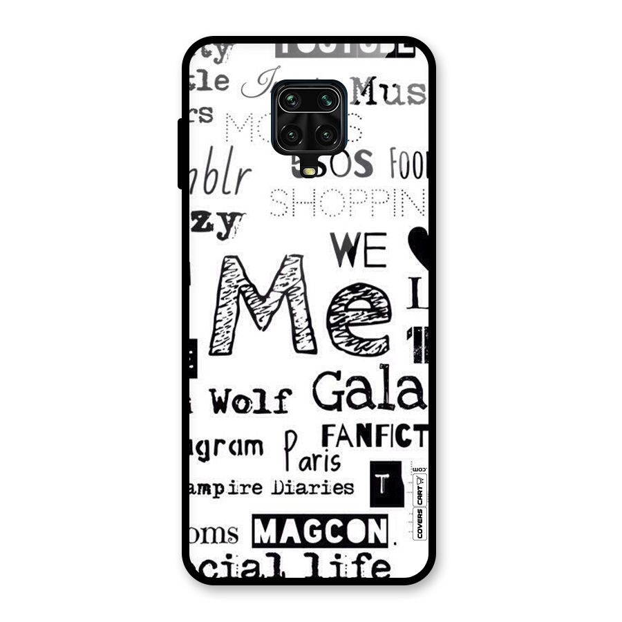 Love Things Glass Back Case for Redmi Note 9 Pro