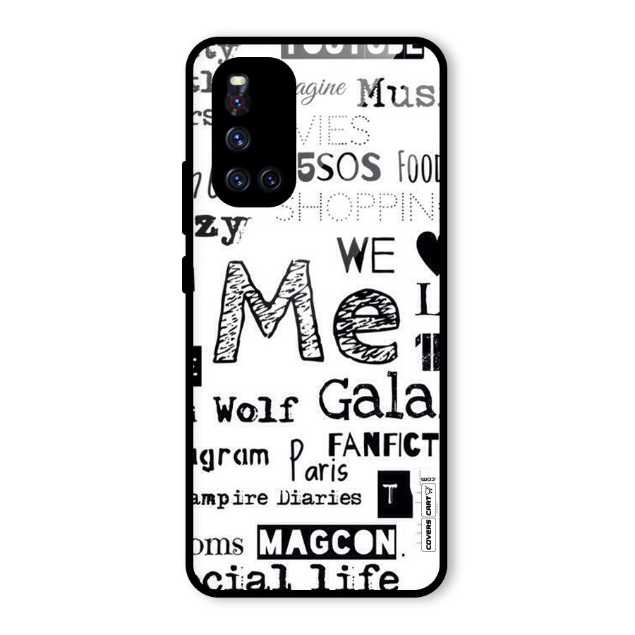 Love Things Glass Back Case for Vivo V19