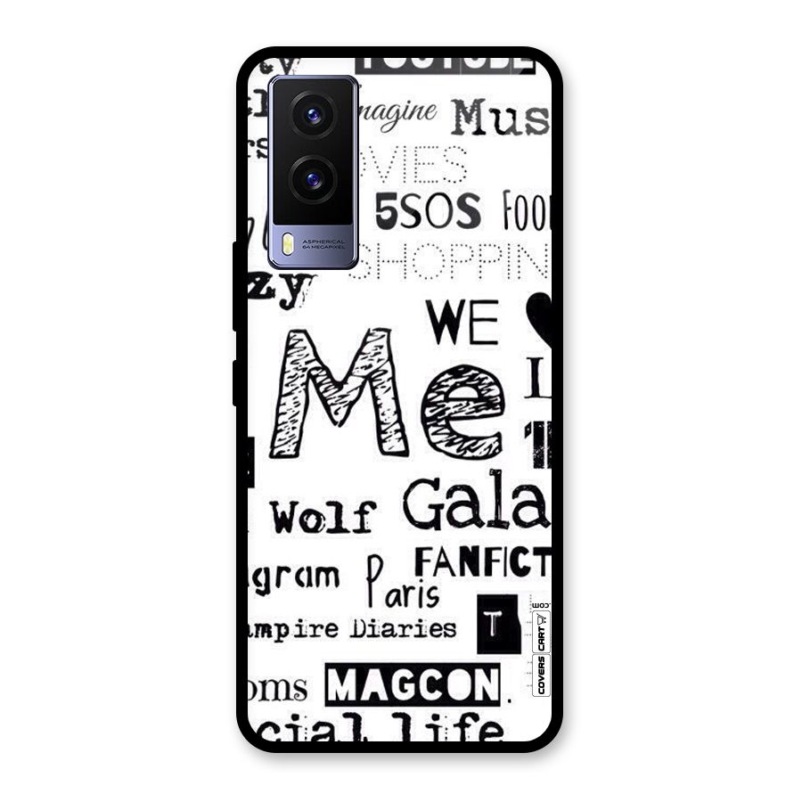 Love Things Glass Back Case for Vivo V21e 5G