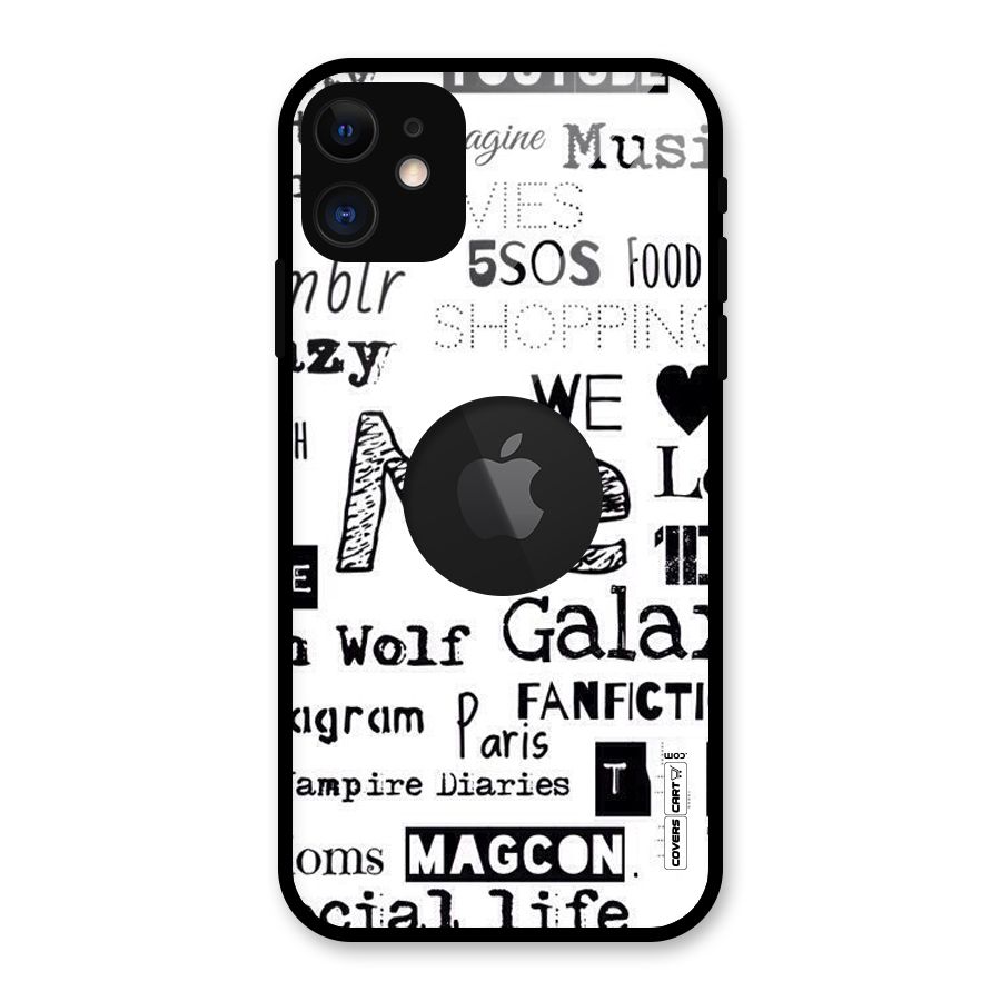 Love Things Glass Back Case for iPhone 11 Logo Cut