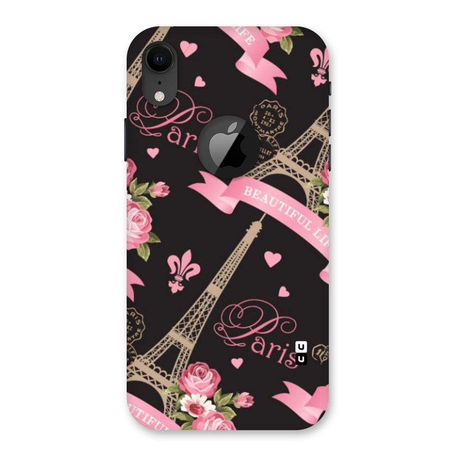 Love Tower Back Case for iPhone XR Logo Cut