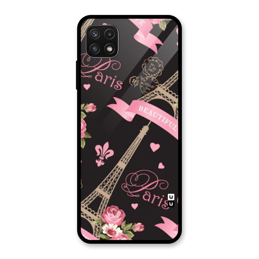 Love Tower Glass Back Case for Galaxy A22 5G