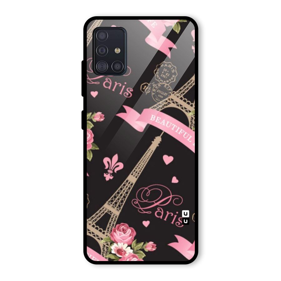 Love Tower Glass Back Case for Galaxy A51