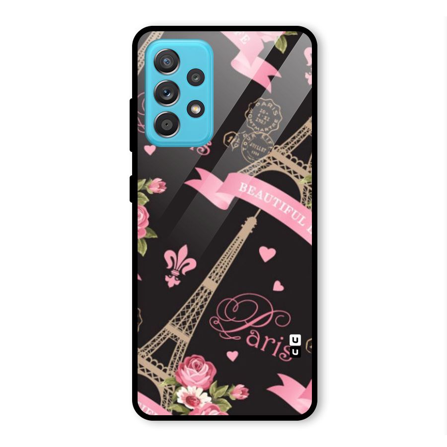 Love Tower Glass Back Case for Galaxy A52
