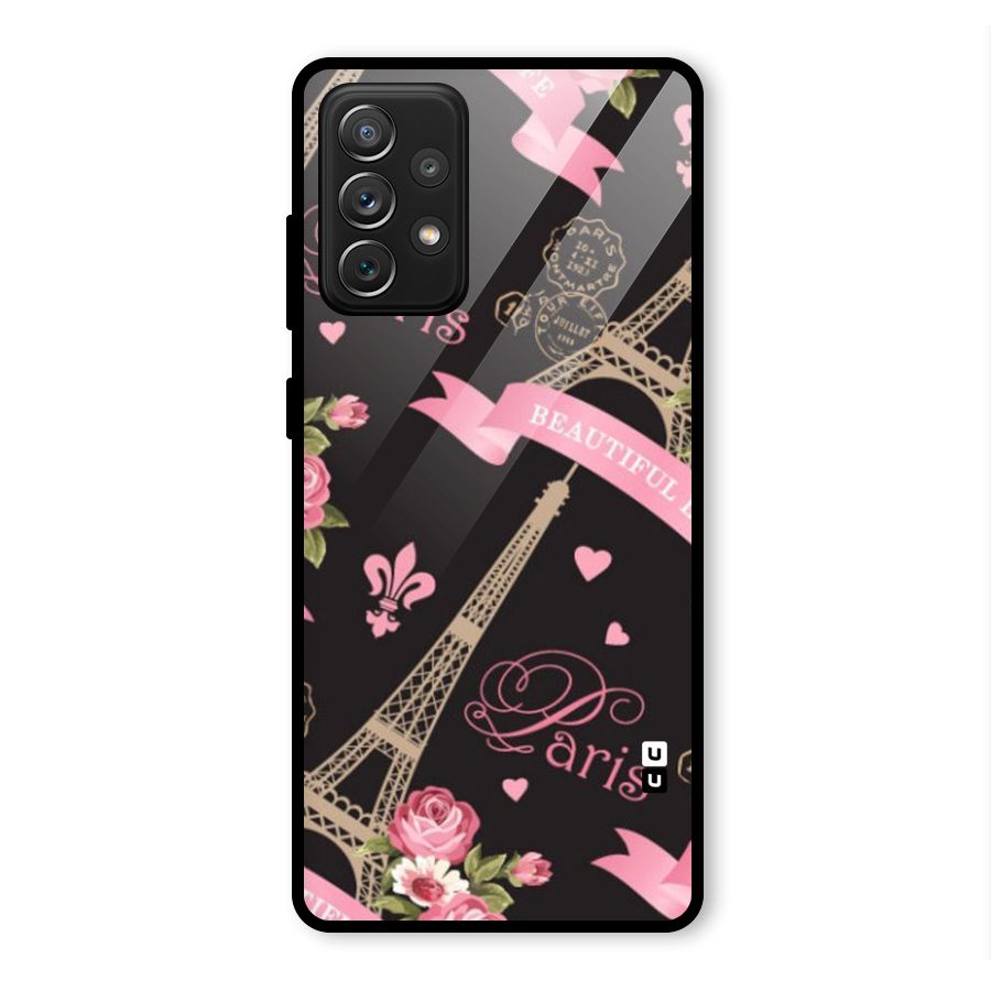 Love Tower Glass Back Case for Galaxy A72