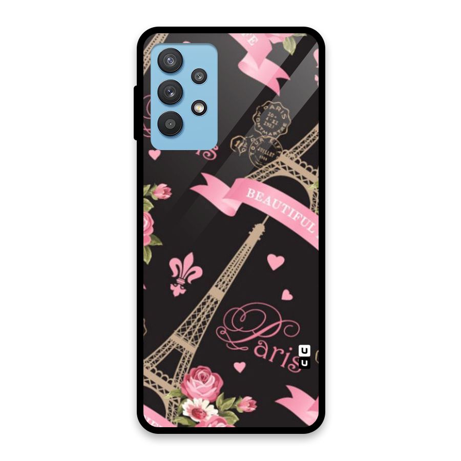 Love Tower Glass Back Case for Galaxy M32 5G