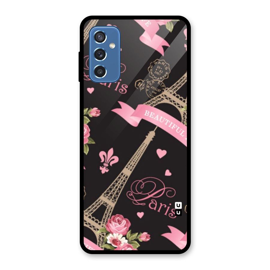 Love Tower Glass Back Case for Galaxy M52 5G