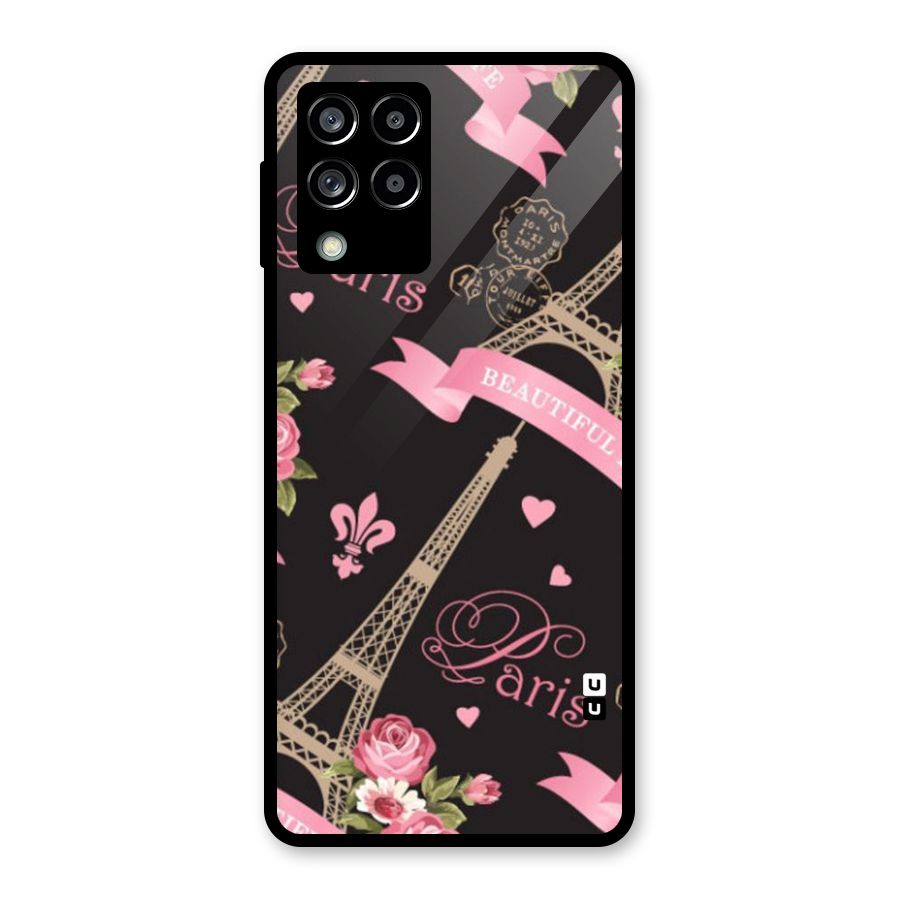 Love Tower Glass Back Case for Galaxy M53 5G