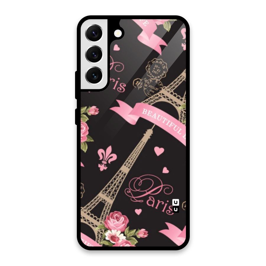 Love Tower Glass Back Case for Galaxy S22 Plus 5G