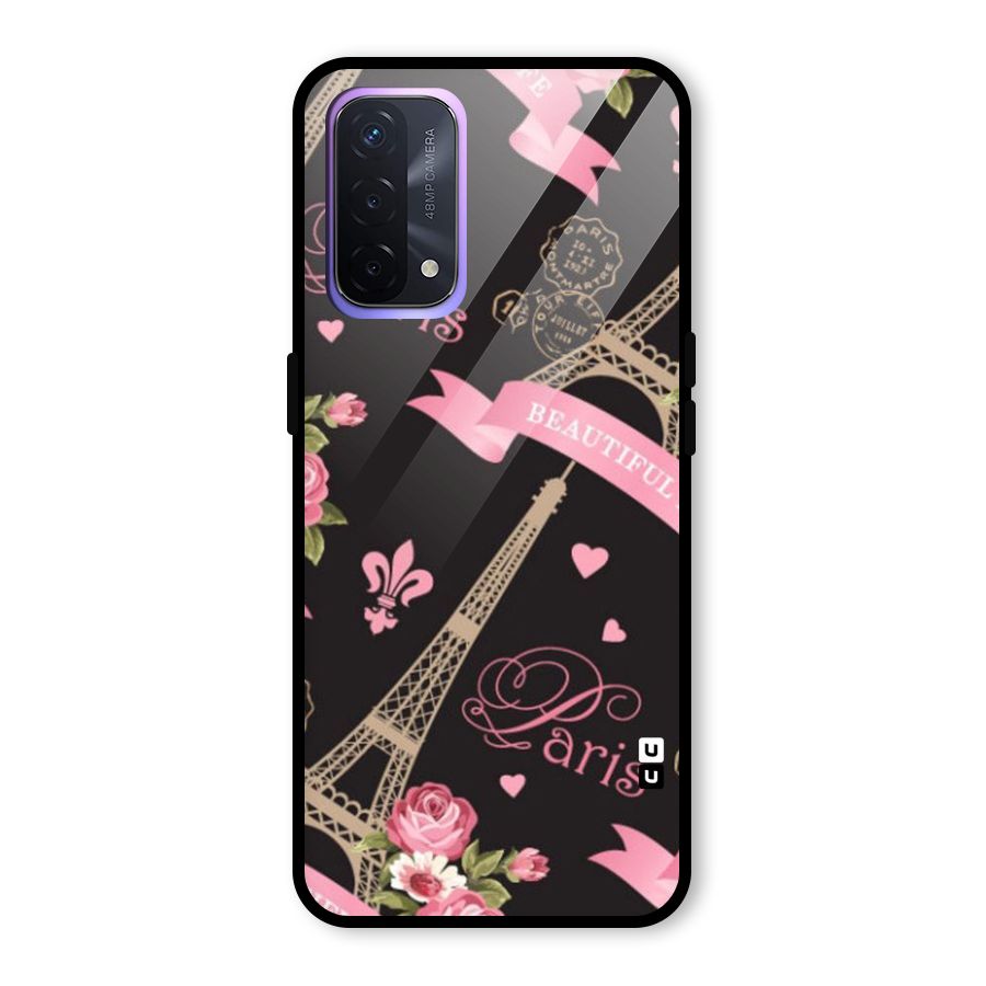 Love Tower Glass Back Case for Oppo A74 5G