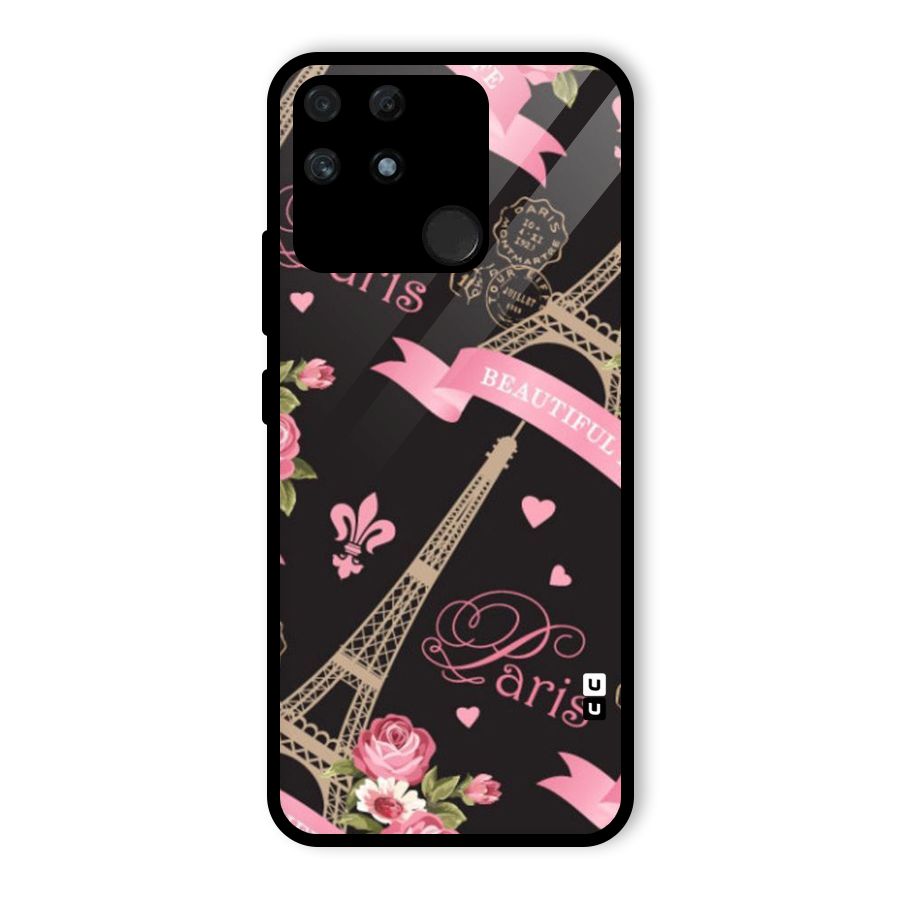 Love Tower Glass Back Case for Realme Narzo 50A