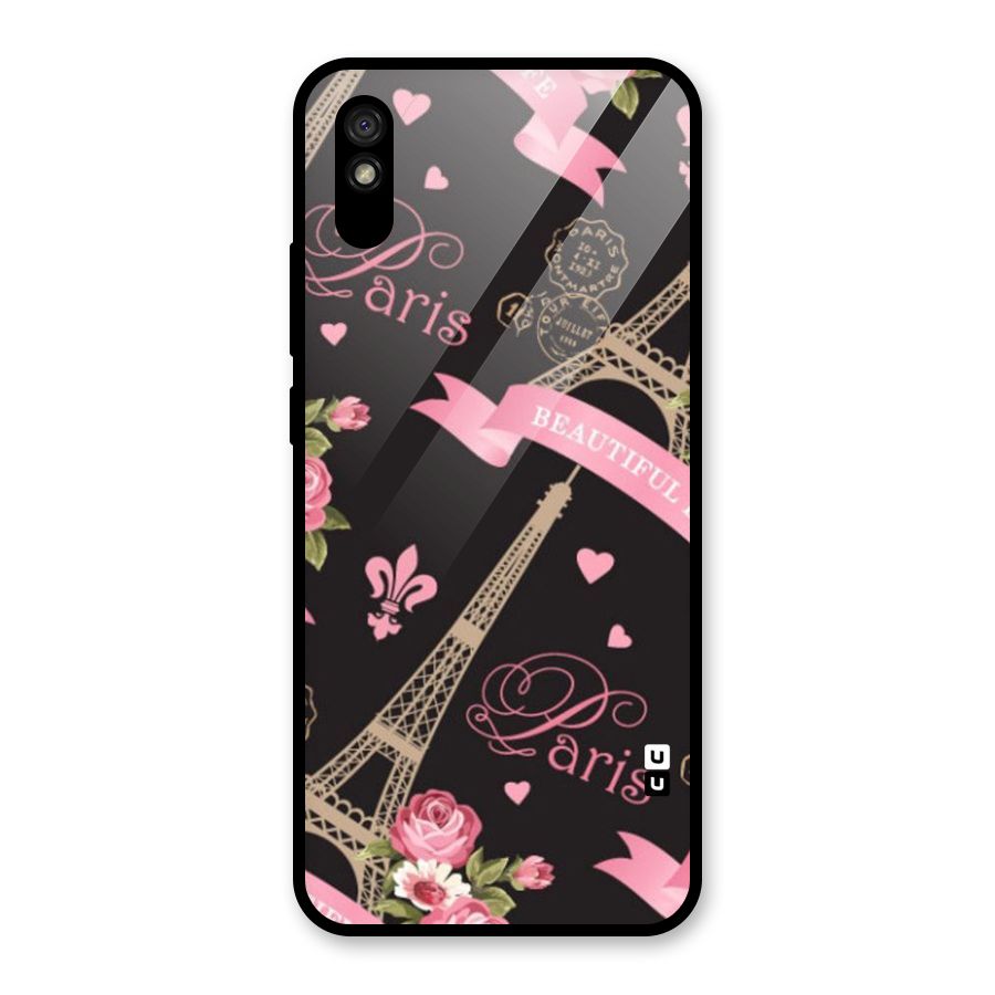 Love Tower Glass Back Case for Redmi 9A