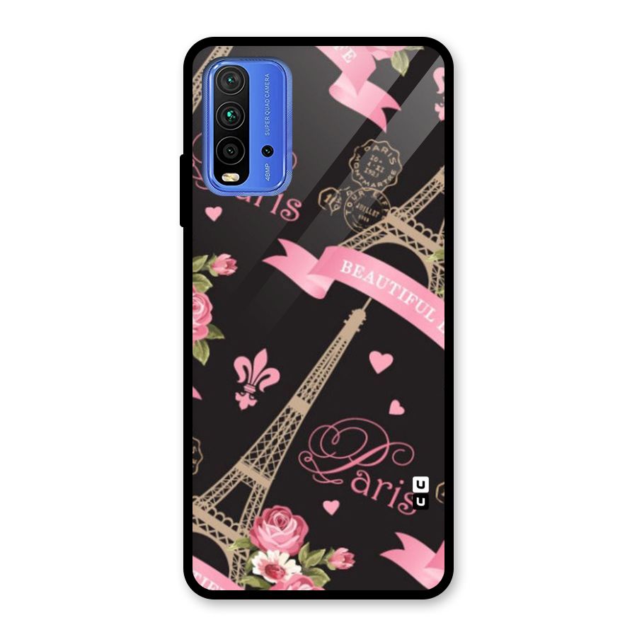 Love Tower Glass Back Case for Redmi 9 Power