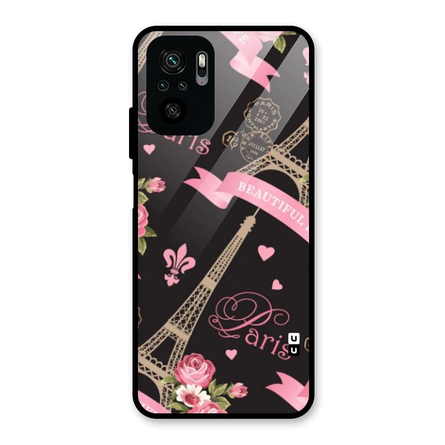 Love Tower Glass Back Case for Redmi Note 10S