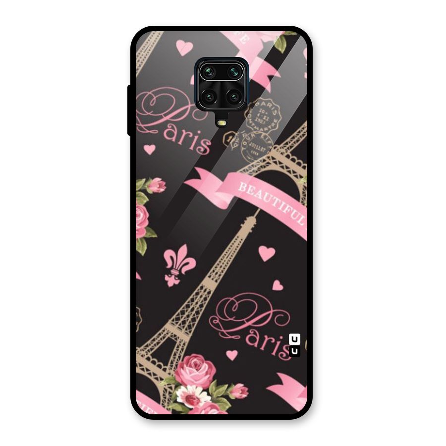 Love Tower Glass Back Case for Redmi Note 9 Pro