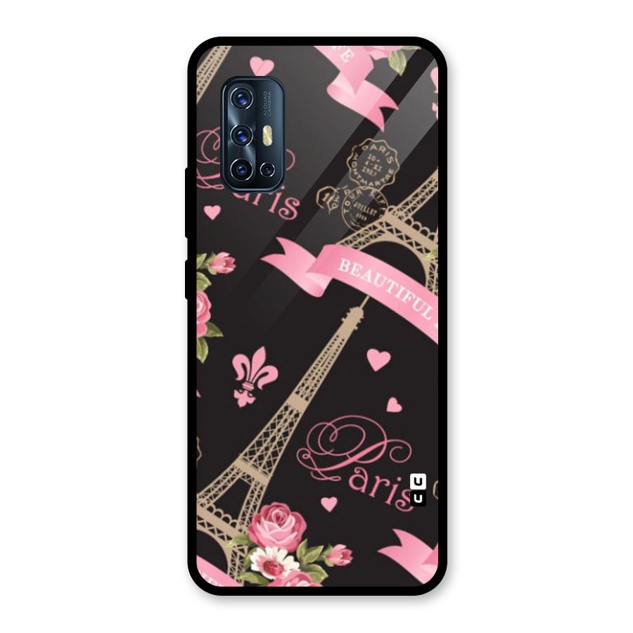 Love Tower Glass Back Case for Vivo V17