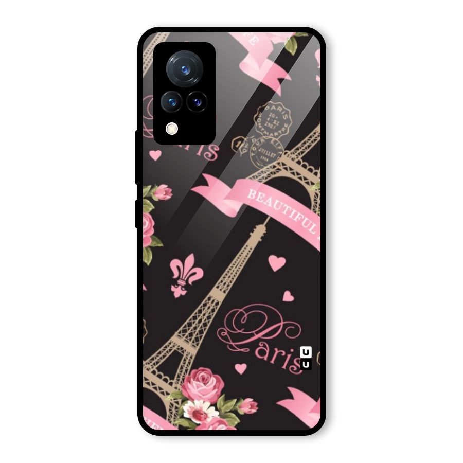 Love Tower Glass Back Case for Vivo V21 5G