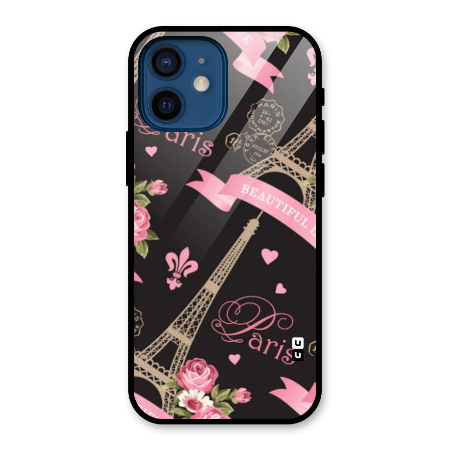 Love Tower Glass Back Case for iPhone 12 Mini