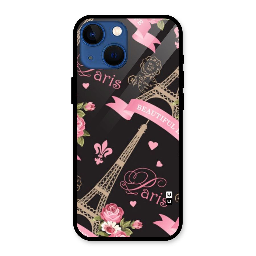 Love Tower Glass Back Case for iPhone 13 Mini
