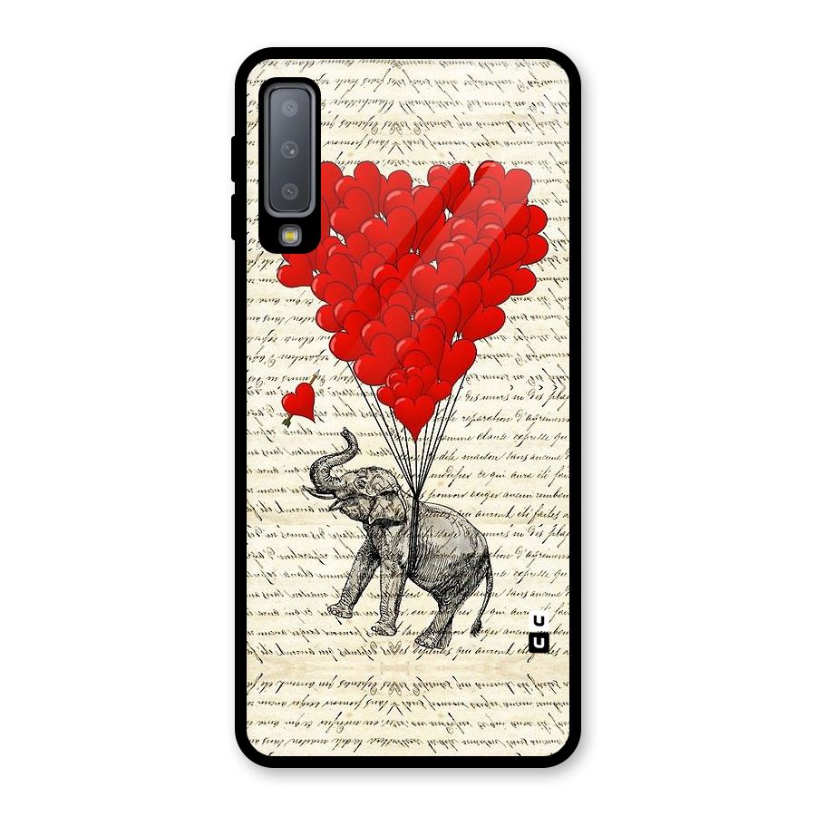 Love Weight Glass Back Case for Galaxy A7 (2018)