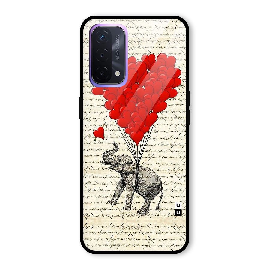 Love Weight Glass Back Case for Oppo A74 5G