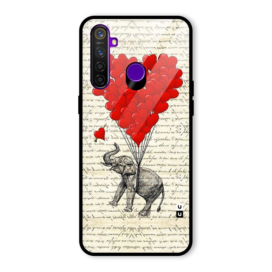 Love Weight Glass Back Case for Realme 5 Pro