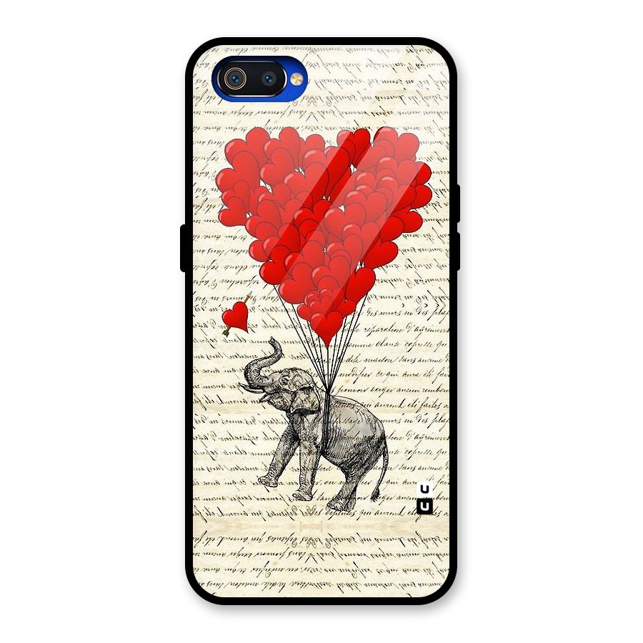 Love Weight Glass Back Case for Realme C2