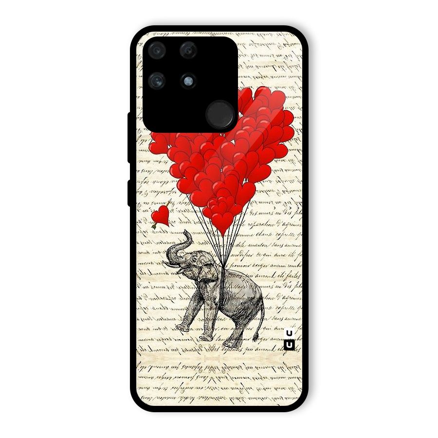 Love Weight Glass Back Case for Realme Narzo 50A