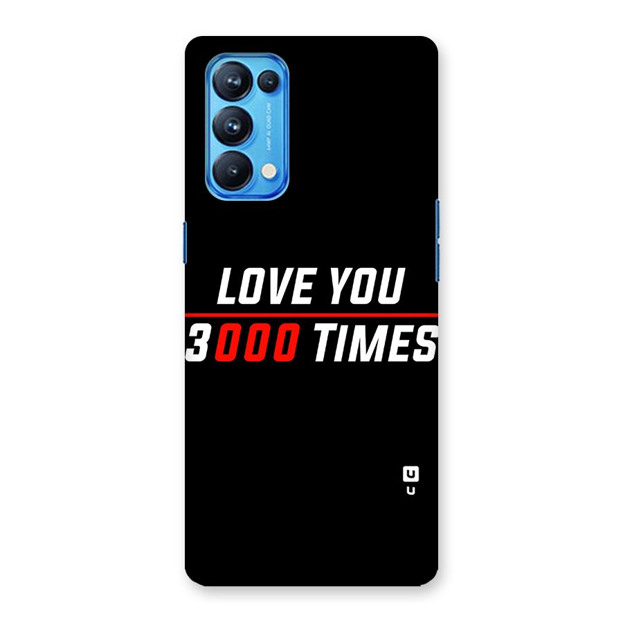 Love You 3000 Times Back Case for Oppo Reno5 Pro 5G