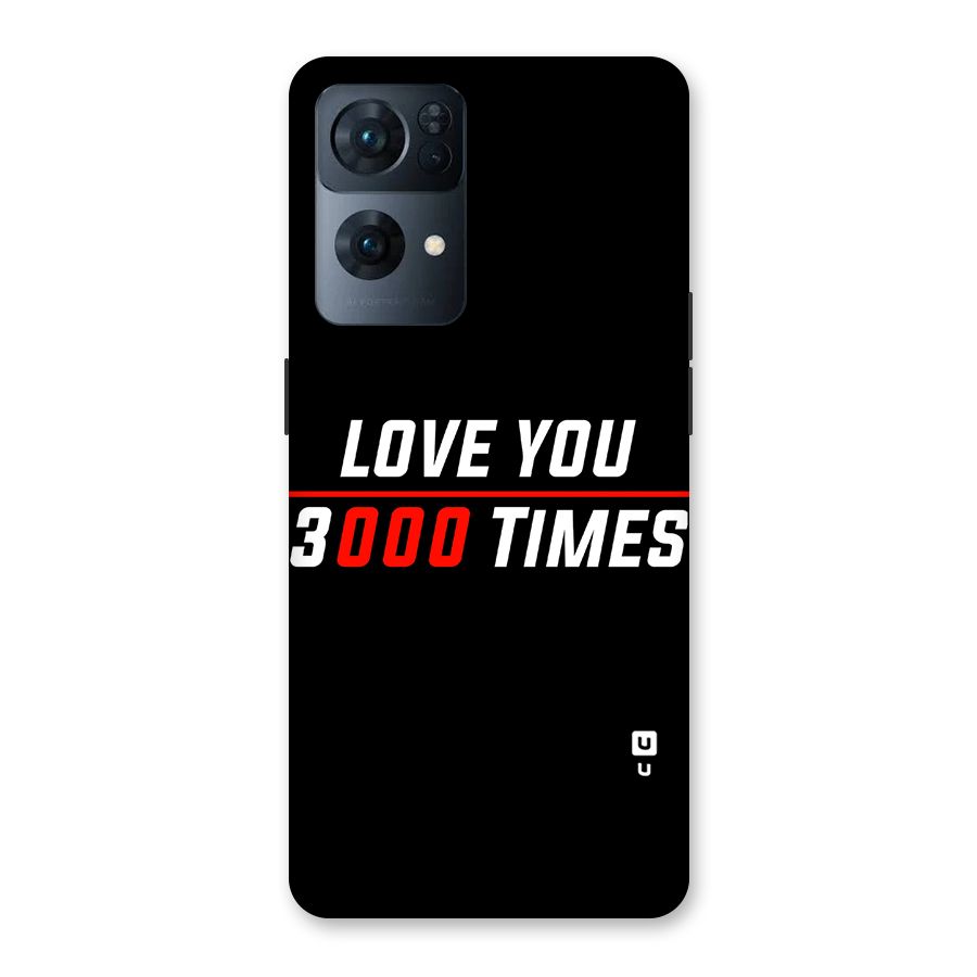 Love You 3000 Times Back Case for Oppo Reno7 Pro 5G