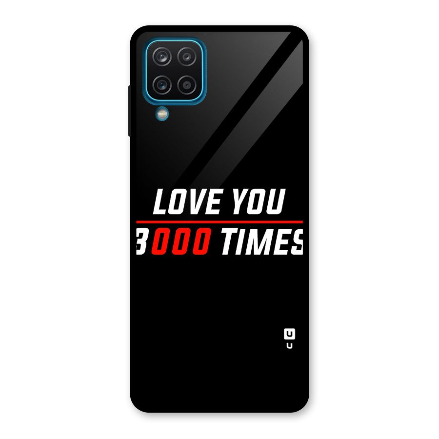 Love You 3000 Times Glass Back Case for Galaxy A12