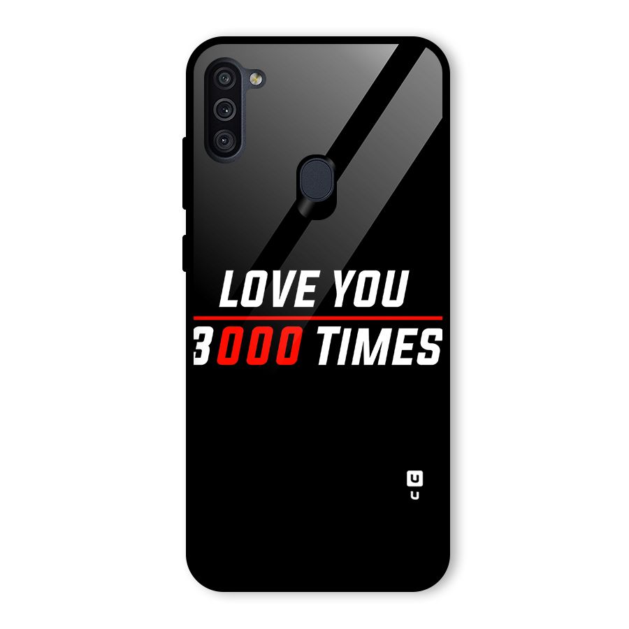 Love You 3000 Times Glass Back Case for Galaxy M11