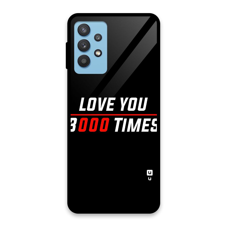 Love You 3000 Times Glass Back Case for Galaxy M32 5G
