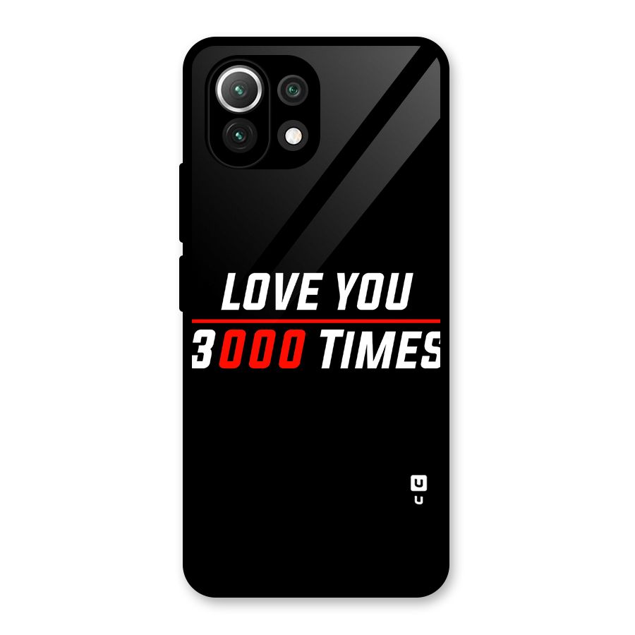Love You 3000 Times Glass Back Case for Mi 11 Lite