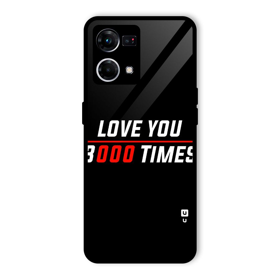 Love You 3000 Times Glass Back Case for Oppo F21 Pro 5G