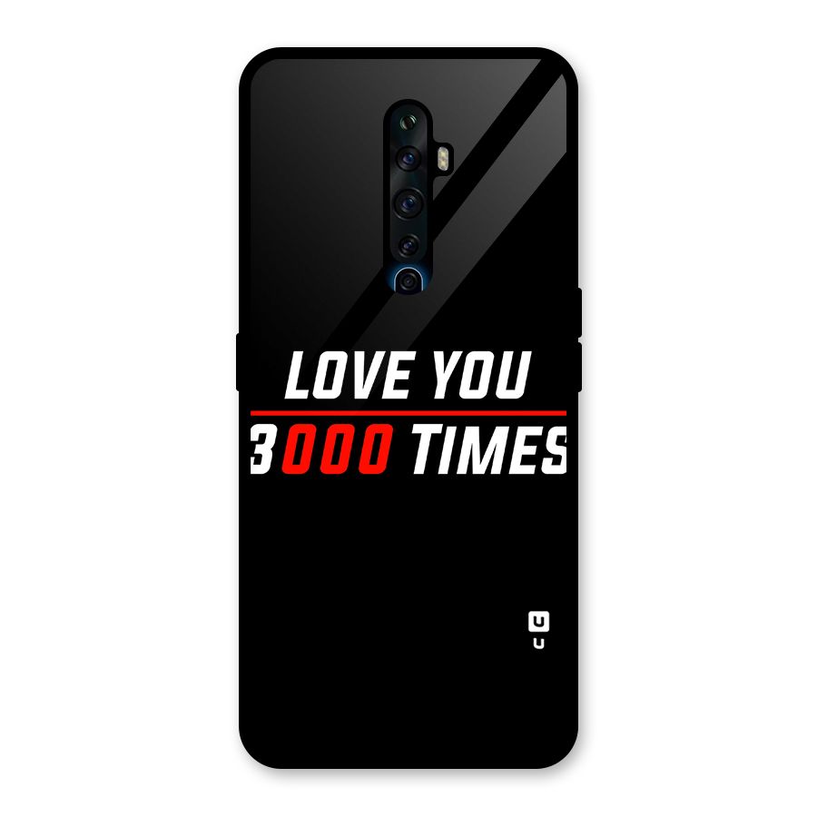 Love You 3000 Times Glass Back Case for Oppo Reno2 F