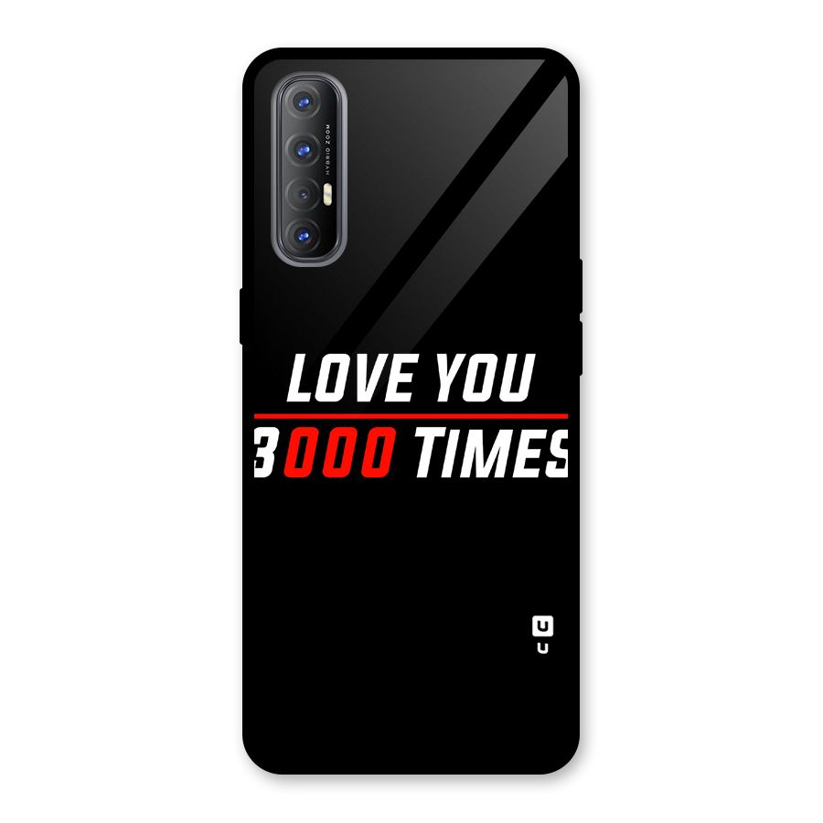 Love You 3000 Times Glass Back Case for Oppo Reno3 Pro