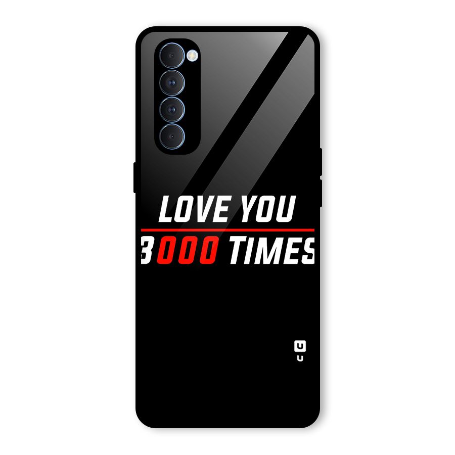 Love You 3000 Times Glass Back Case for Oppo Reno4 Pro