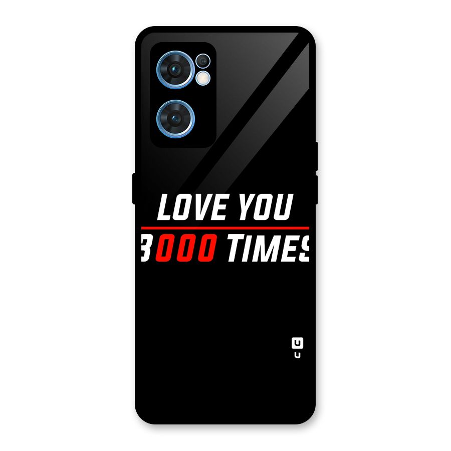 Love You 3000 Times Glass Back Case for Oppo Reno7 5G