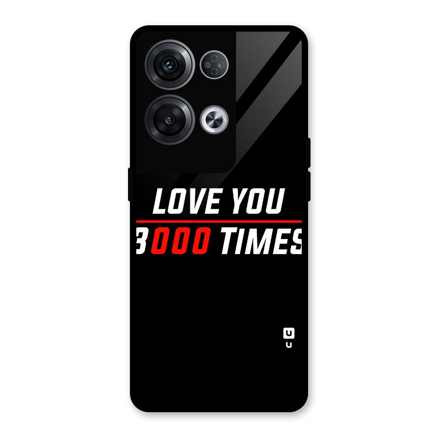 Love You 3000 Times Glass Back Case for Oppo Reno8 Pro 5G