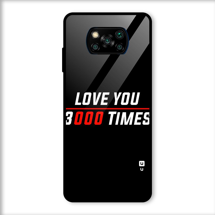 Love You 3000 Times Glass Back Case for Poco X3