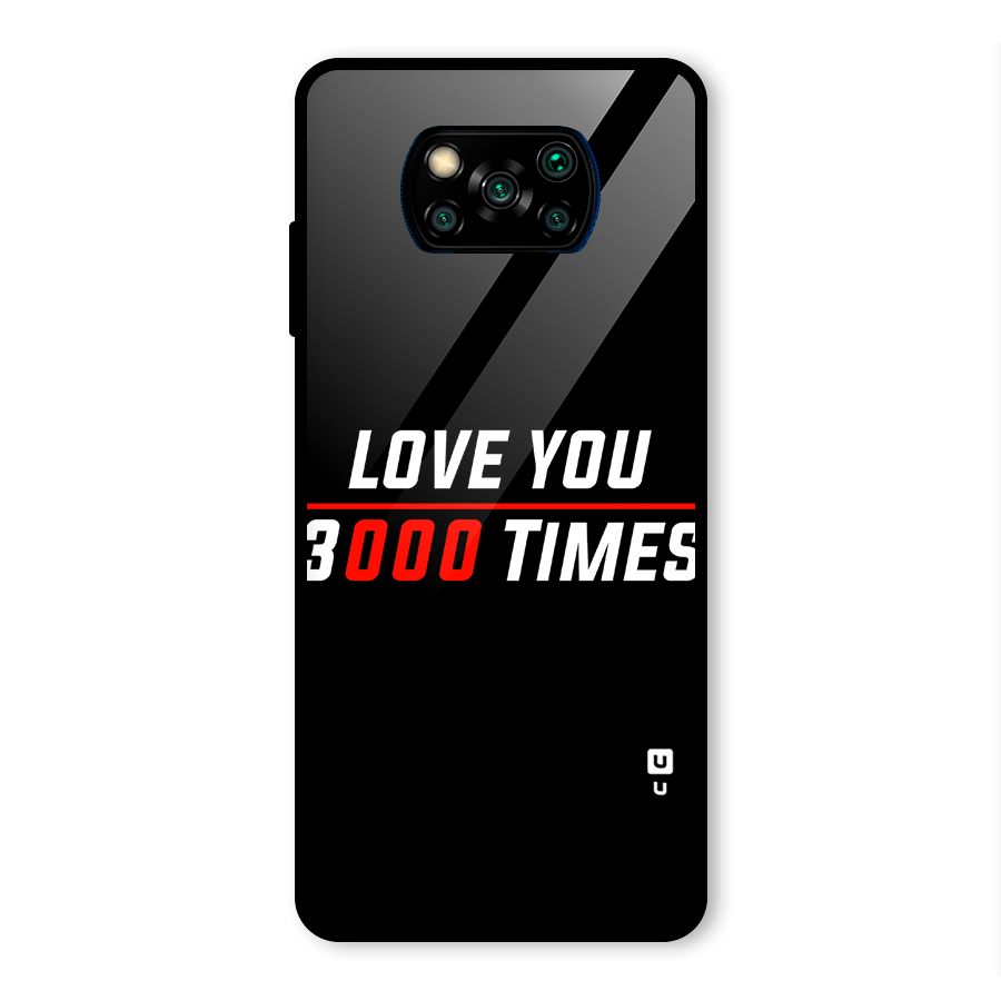 Love You 3000 Times Glass Back Case for Poco X3 Pro