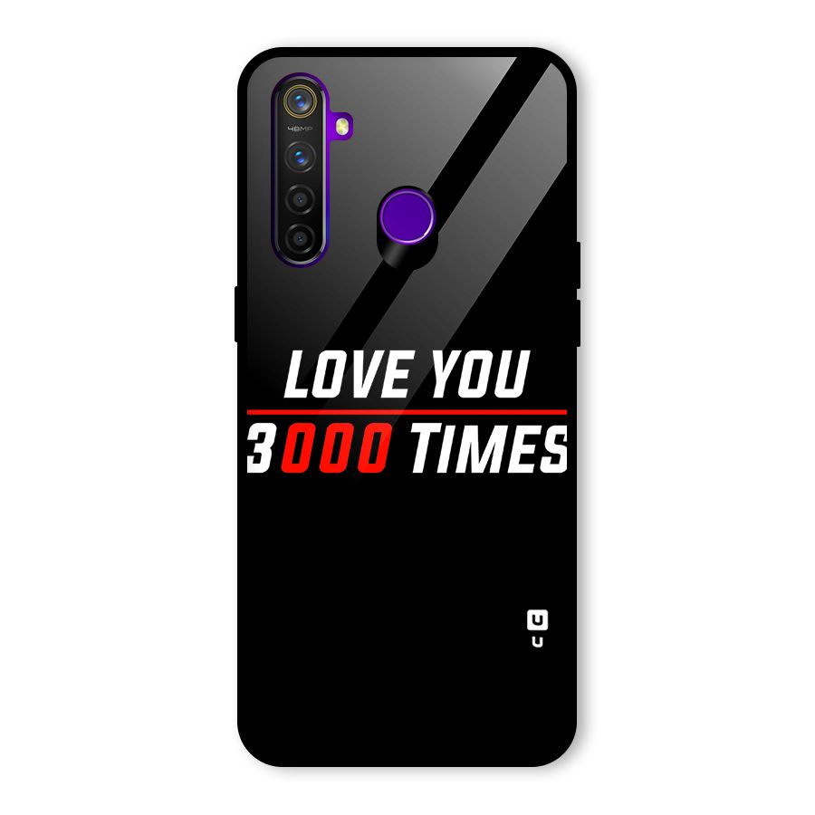 Love You 3000 Times Glass Back Case for Realme 5 Pro