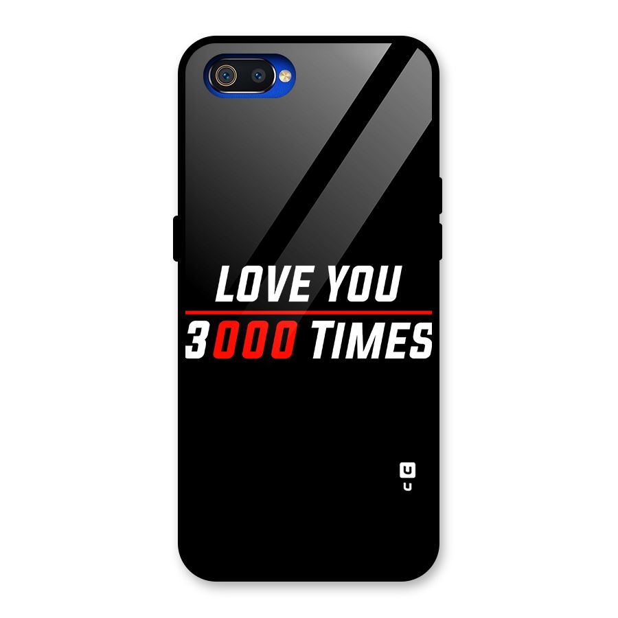 Love You 3000 Times Glass Back Case for Realme C2