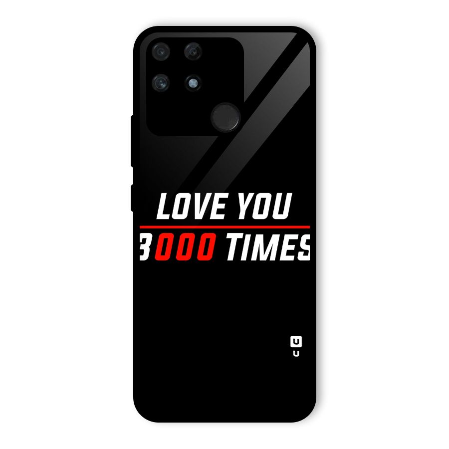 Love You 3000 Times Glass Back Case for Realme Narzo 50A