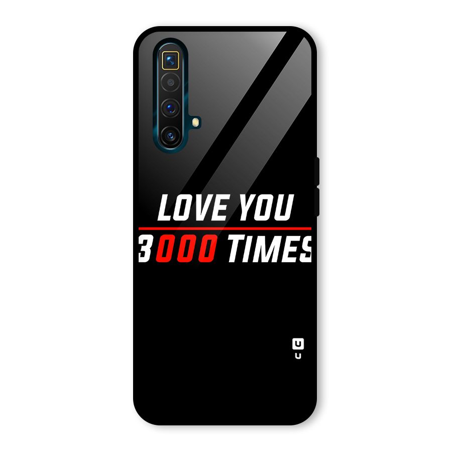 Love You 3000 Times Glass Back Case for Realme X3 SuperZoom