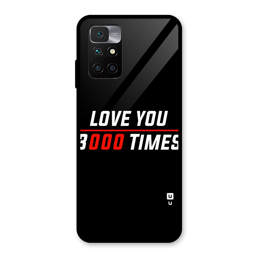 Love You 3000 Times Glass Back Case for Redmi 10 Prime