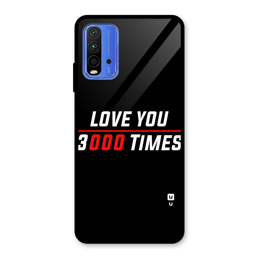 Love You 3000 Times Glass Back Case for Redmi 9 Power